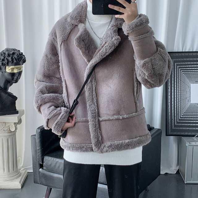 美品 セマンティックデザイン ライダース ムートンジャケット ボア ファー 黒M 美品 セマンティックデザイン ライダース ムートンジャケット