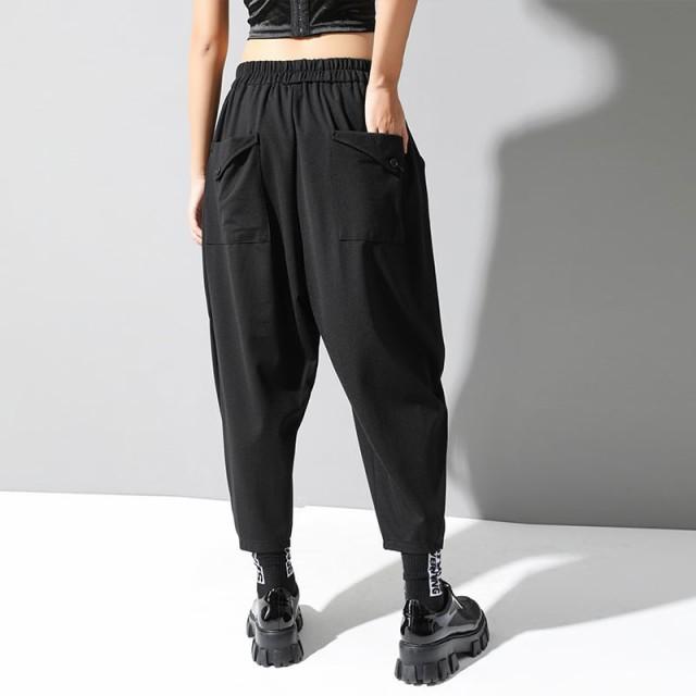 パンツ レディース サルエルパンツ モード系 個性的 ワイド クロップド