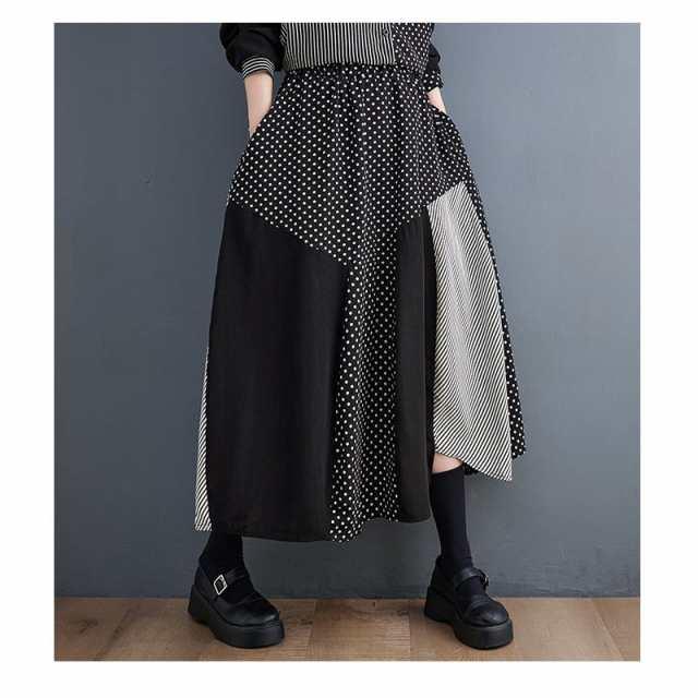 ピンクハウス セットアップ ドット柄 ブラウス ロングスカート 黒 /SY 美品！】ピンクハウス☆シックで可憐♪ドット柄ブラウス＆ロング