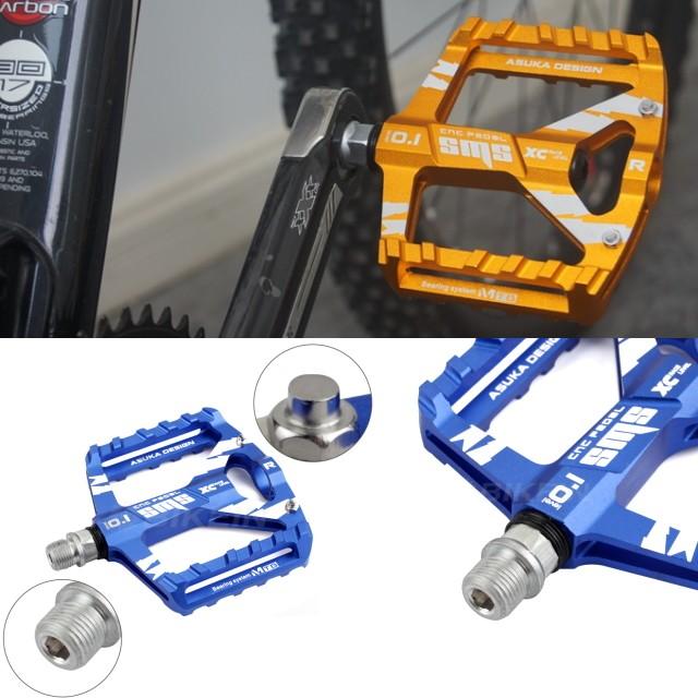 幅広でこぎやすい アルミペダル ゴールド 軽くて頑丈なサイクルペダル Chcペダルsmsペダル 幅が広い自転車ペダル フラットペダル左右 Pb105go プレンヌ 通販 Yahoo ショッピング