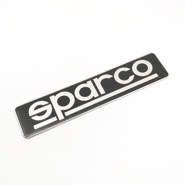 SPARCO エンブレム スパルコ ステッカー SPARCOステッカー スパルコロゴ SPARCOレーシング 最大93％オフ！ NEW ARRIVAL アルミエンブレムステッカーブラック