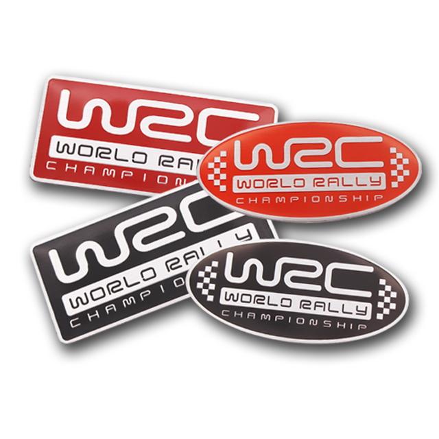 WRC エンブレム ブラック楕円 立体3Dアルミエンブレム WRC WORLD RALLY CHAMPIONSHIP アルミエンブレムラリーエンブレムWRC 曲面でも貼れる|pleine888|02