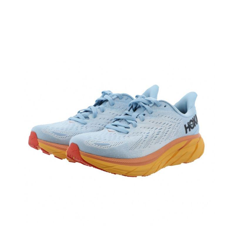 ホカオネオネ hoka one one  レディス  陸上/ランニング ランニン グシューズ クリフトン 8 CLIF TON 8 ペールブルー×オレンジ イエロー｜pleineluche｜05