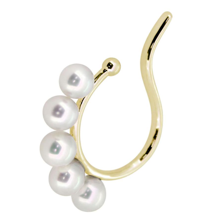 イヤーカフ パール 18金 18k イヤカフ レディース 片耳 イヤリング  