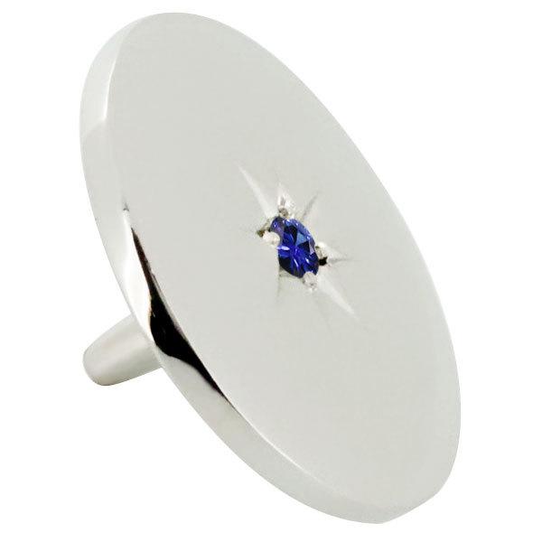 ボールマーカー ゴルフ 18金 イエロー オリジナル サファイア 誕生石