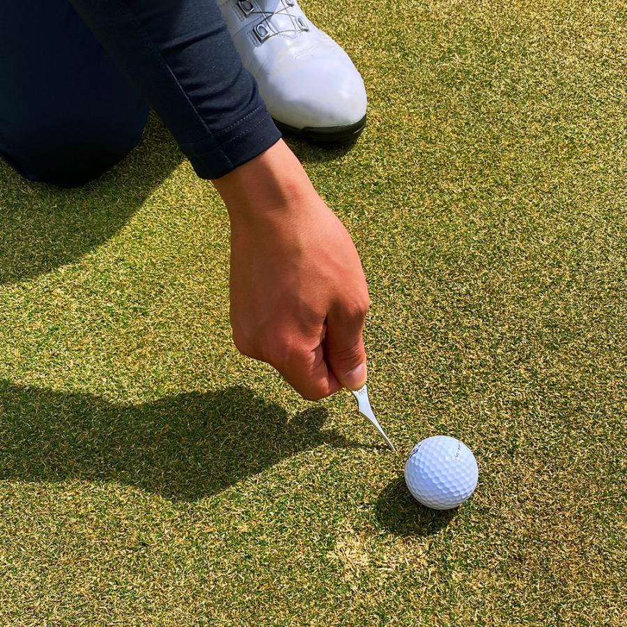 ゴルフ グリーンフォーク おしゃれ イニシャル 刻印 18k 誕生石 12月