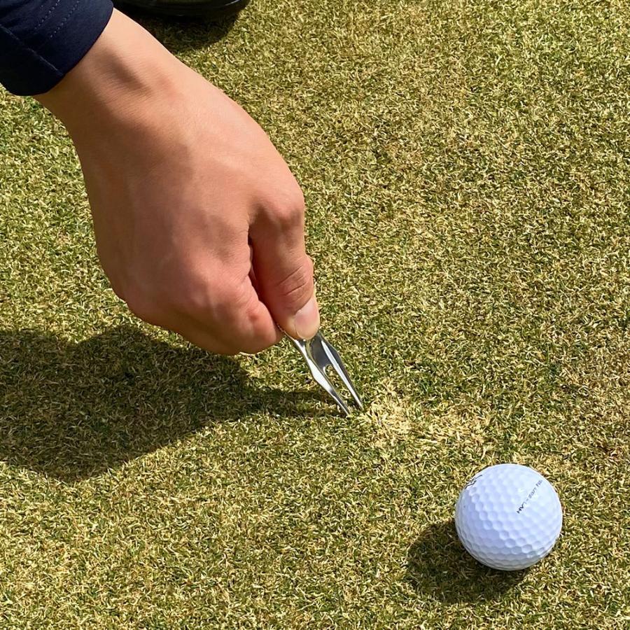 ゴルフ グリーンフォーク シルバー925 ゴルフ用品 刻印 イニシャル 3月