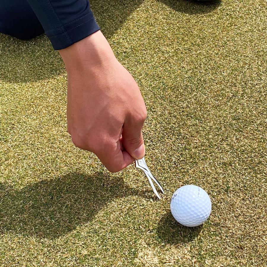 最大42 Offクーポン 選べる イニシャル ゴルフ グリーンフォーク 小物 誕生石 プレゼント ゴルフ用品 刻印