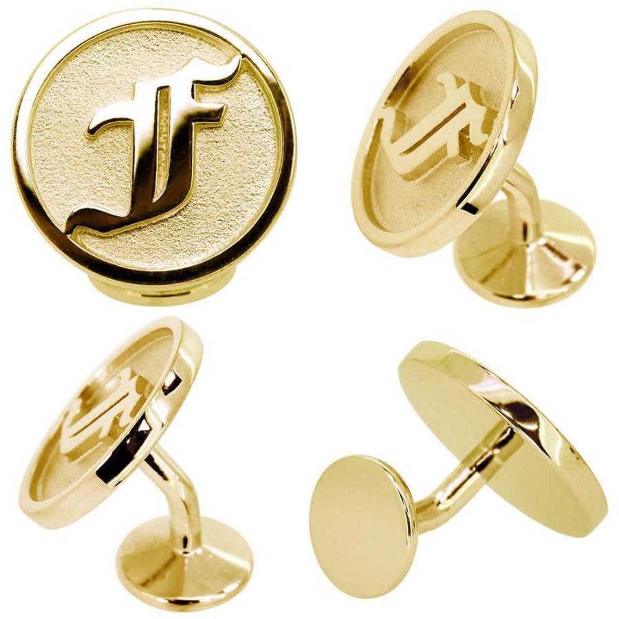 カフス カフスボタン オリジナル イニシャル 18k カフリンクス カフス カフスボタン オリジナル イニシャル 18k カフリンクス