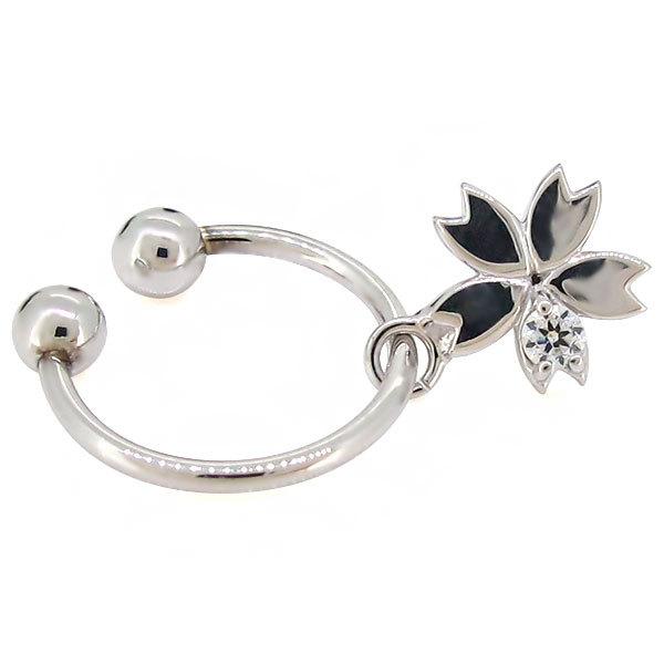 イヤーカフ 10k 桜 イヤリング おしゃれ フープイヤリング 桜モチーフ