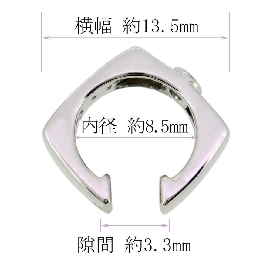 イヤーカフ イヤリング レディース ダイヤモンド イヤカフ 片耳 スクエア 10金 10k 10月誕生石 リバーシブル ダイヤモンド 片耳 天然石使用 5mm