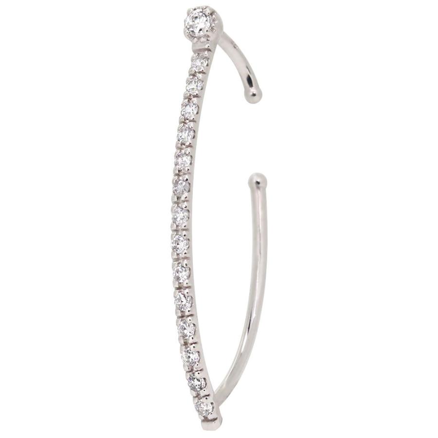 イヤーカフ 耳たぶ k18 ゴールド ライン K18 イヤカフ ダイヤモンド