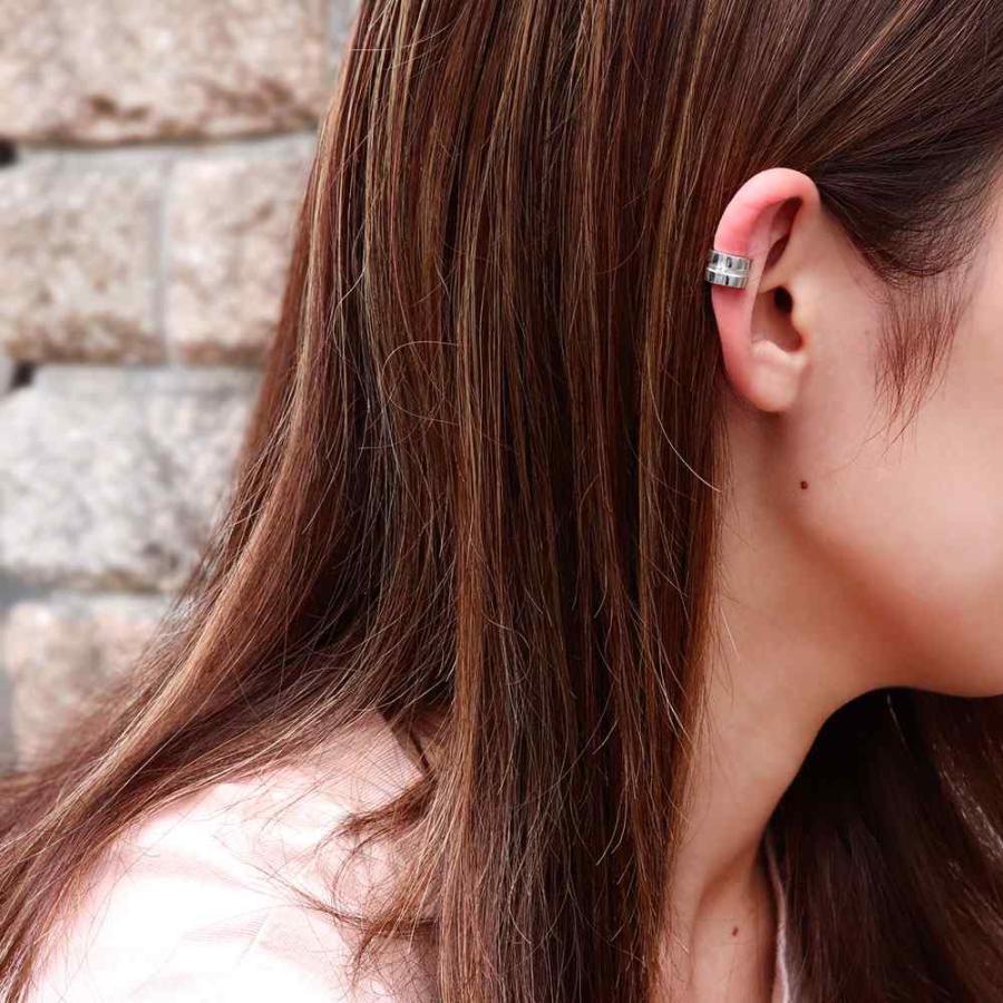 最高のクロス イヤーカフ レディース プラチナ 片耳用 イヤカフ