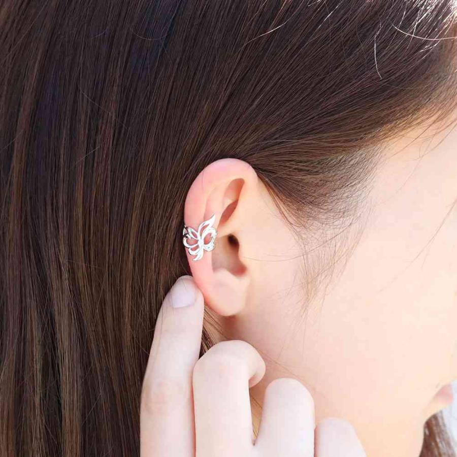 芸能人愛用アイテム特集 プラチナ かっこいい メンズ イヤーカフ 片耳用 イヤカフ ルビー カラーストーン