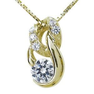 ダイヤモンド ネックレス K10 一粒  ネックレスの画像
