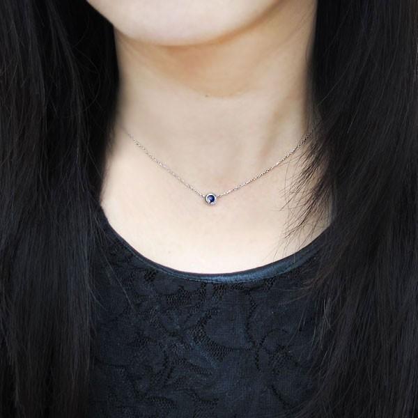 サファイア 唐草 ネックレス アラベスク ペンダント K10