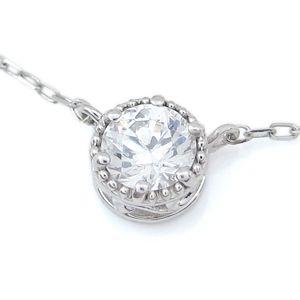 ダイヤモンド ペンダント 一粒 ダイヤモンドネックレス K18の画像