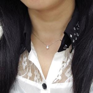 ダイヤモンド ネックレス シンプル レディース ネックレスの画像