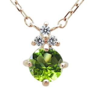 K10 ペリドットネックレス シンプル レディース ペンダント