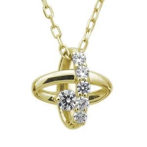 宇宙 ペンダント 星 一粒 ダイヤモンド ネックレス K10