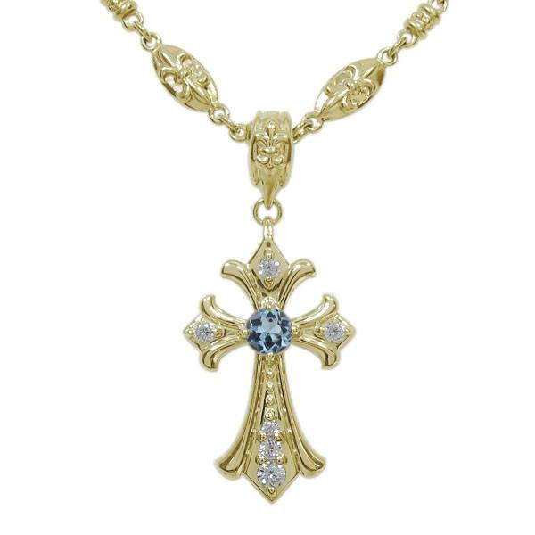 最新作売れ筋が満載 ネックレス メンズ ネックレス クロス アクアマリンサンタマリア クロスネックレス クロス ネックレス アクアマリンサンタマリア 10金 ネックレス メンズアクセサリー Oyostate Gov Ng