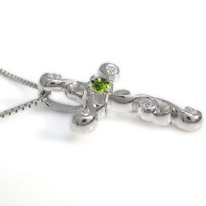 ★動作確認済み アラベスク ネックレス メンズ K18 ペリドット クロス ネックレス 【RI1279260860】(46015円)