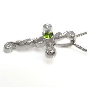 ★動作確認済み アラベスク ネックレス メンズ K18 ペリドット クロス ネックレス 【RI1279260860】(46015円)