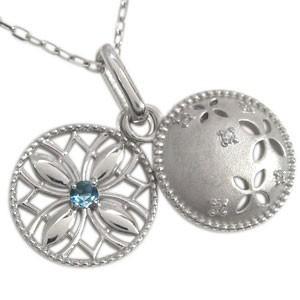 プラチナ ネックレス アンティーク ロケットペンダント 誕生石 クリスマス ポイント消化