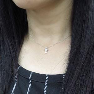 クロス ネックレス 18金 ダイヤモンド ペンダントの画像