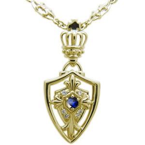 メンズ ネックレス クロス ネックレス ユニセックス 王冠 10金 Plejour ネックレス ユニセックス プレジュール サファイア Mh 0156 9 K10 5 サファイア ネックレス 販売 員の