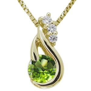 ペリドット ネックレス 10金 ネックレス レディース 人気 ネックレス