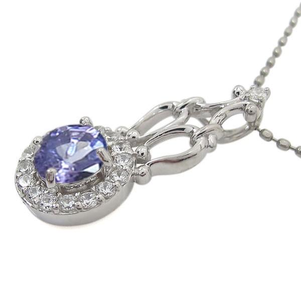 高評価続出！ プラチナ 取り巻き ネックレス タンザナイト アンティーク ペンダント クリスマス ポイント消化 【MYK1490601169】(53617円)