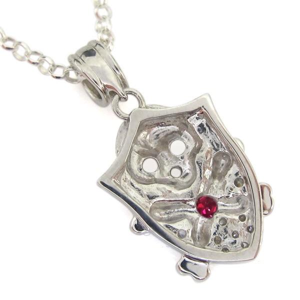 【訳あり・新品】 ルビーネックレス メンズ 髑髏 ドクロペンダント 18金 【KUE4385338295】(157741円)