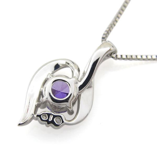 ネックレス レディース 人気 誕生石 2月 アメジスト 大人 SV925 上品_2