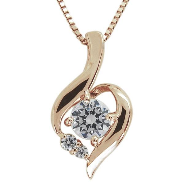 シンプルネックレス ダイヤモンド 上品 ペンダント 10金