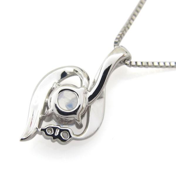 シンプルネックレス ロイヤルブルームーンストーン 上品 ペンダント 10金_3
