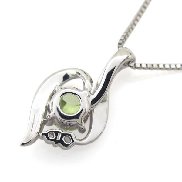 シンプルネックレス ペリドット 上品 ペンダント 10金_3