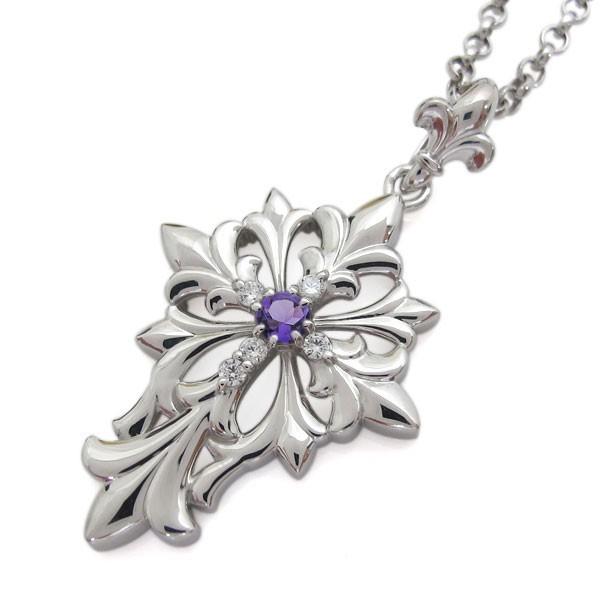 【値下げ中】 18金 アメジストネックレス メンズ クロスペンダント 【AAA4300168833】(154678円)