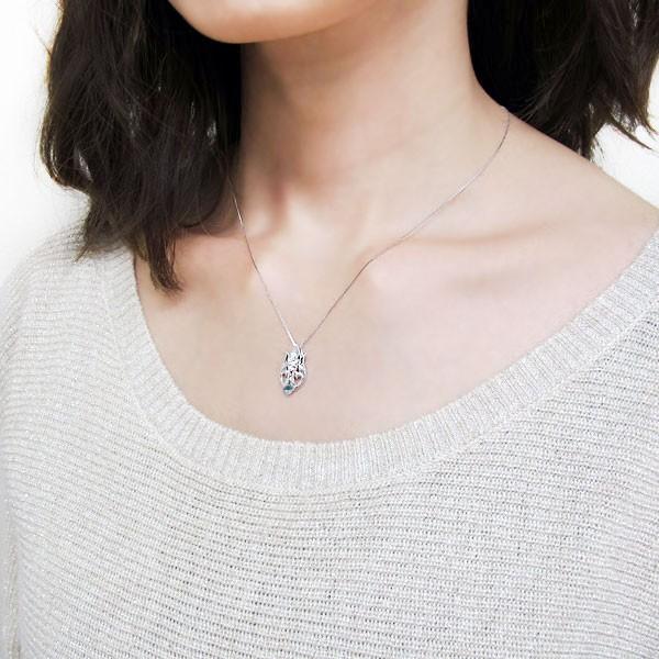 完動品 翼 ブルートパーズ レディースネックレス プラチナ フェザー クリスマス ポイント消化 【Z1582141841】(56910円)