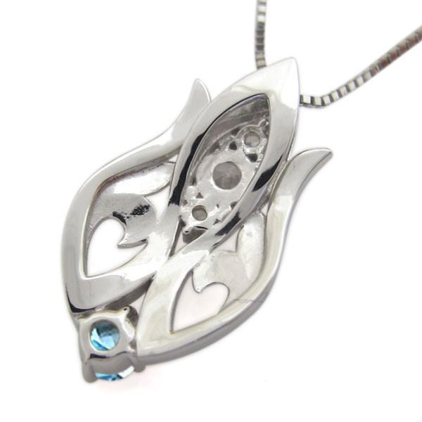 完動品 翼 ブルートパーズ レディースネックレス プラチナ フェザー クリスマス ポイント消化 【Z1582141841】(56910円)