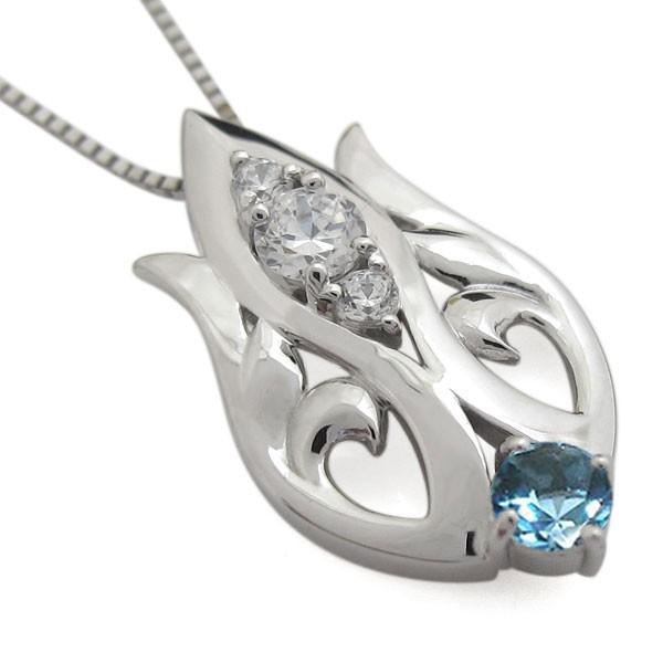 完動品 翼 ブルートパーズ レディースネックレス プラチナ フェザー クリスマス ポイント消化 【Z1582141841】(56910円)