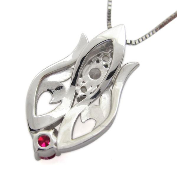 最新 K18 羽 ペンダント 7月誕生石 ルビーネックレス 【YW1788450686】(64331円)