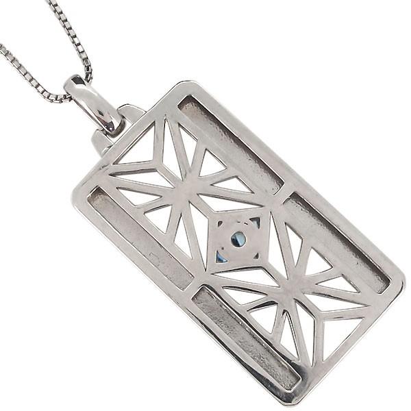 ★レア物 新品未開封 ネックレス メンズ プラチナ 3月誕生石 アクアマリンサンタマリア ペンダント 麻の葉 【XUR3529944452】(126973円)