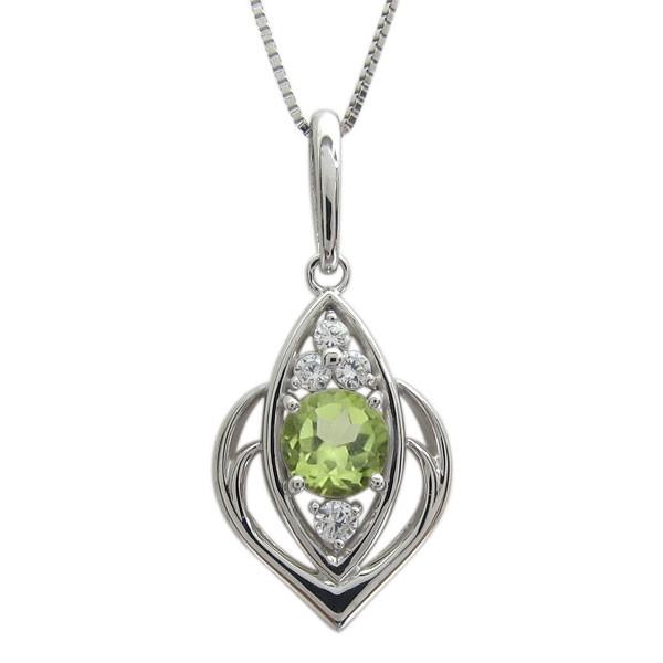 ペリドット ネックレス レディース 人気 大人 上品 SV925