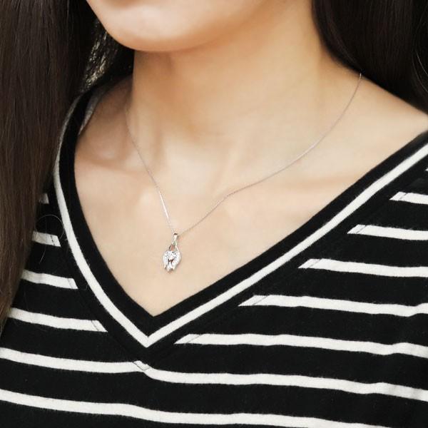 ダイヤモンド ネックレス 天然石 エレガント 大人 ペンダント 10金 妻 嫁 彼女の画像