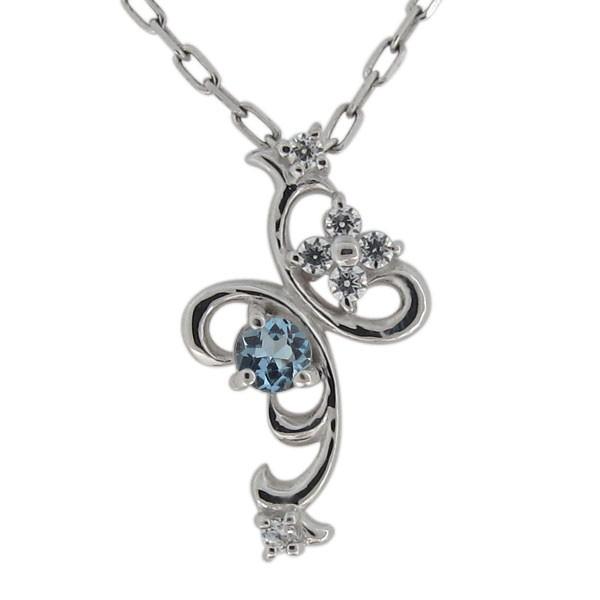 アクアマリンサンタマリア ネックレス アラベスク クロス プラチナ レディースペンダント 華奢 クリスマス ポイント消化