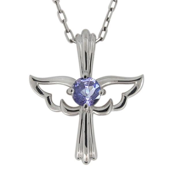 タンザナイト ネックレス 羽根モチーフ レディース プラチナ ペンダント クリスマス ポイント消化