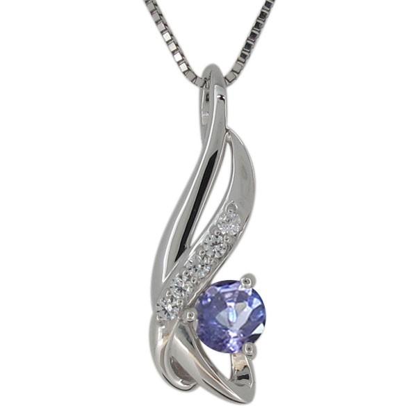 タンザナイト ネックレス レディース 12月誕生石 SV925 大人 エレガント