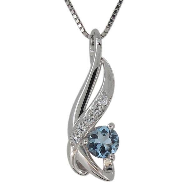 アクアマリンサンタマリア ネックレス レディース 3月誕生石 SV925 大人 エレガント ネックレス・レディース・アクアマリンサンタマリア・3月