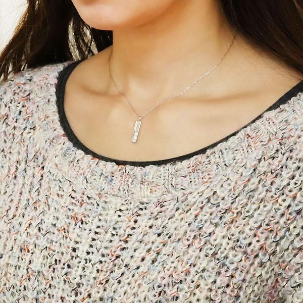 ネックレス レディース 18金 ピンクゴールド シンプル プレート 
